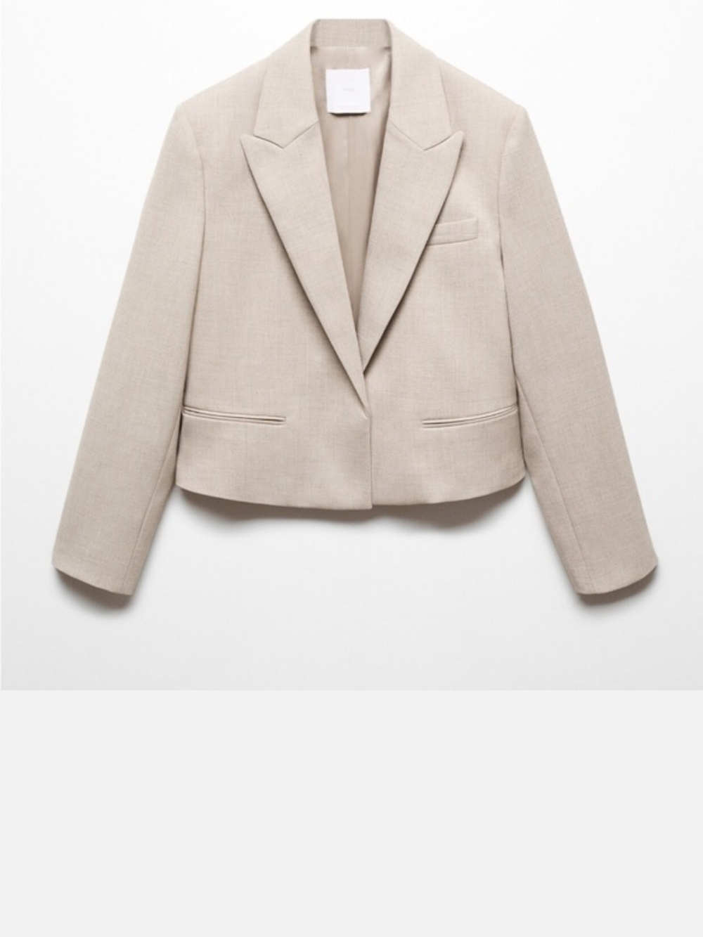 NWT MANGO Cropped Blazer with Button - Size Small